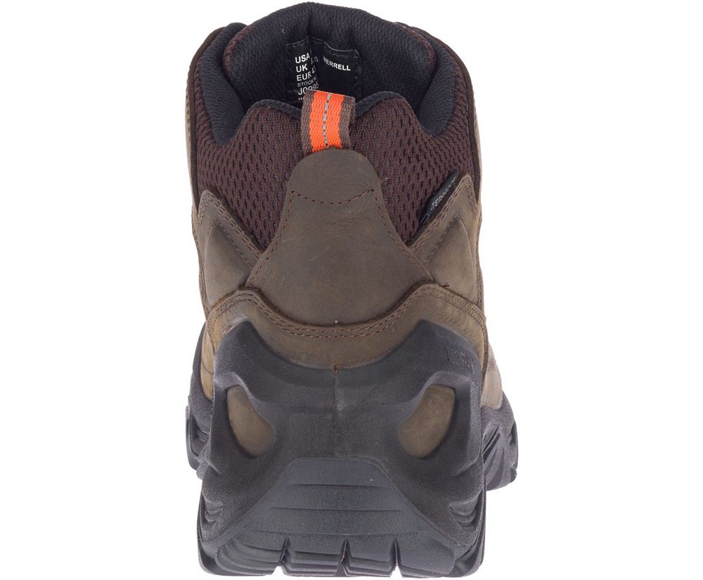 Botas Homem - Merrell Strongfield Couro 6\" Waterproof Slip-Resistant - Marrom - UBY947850